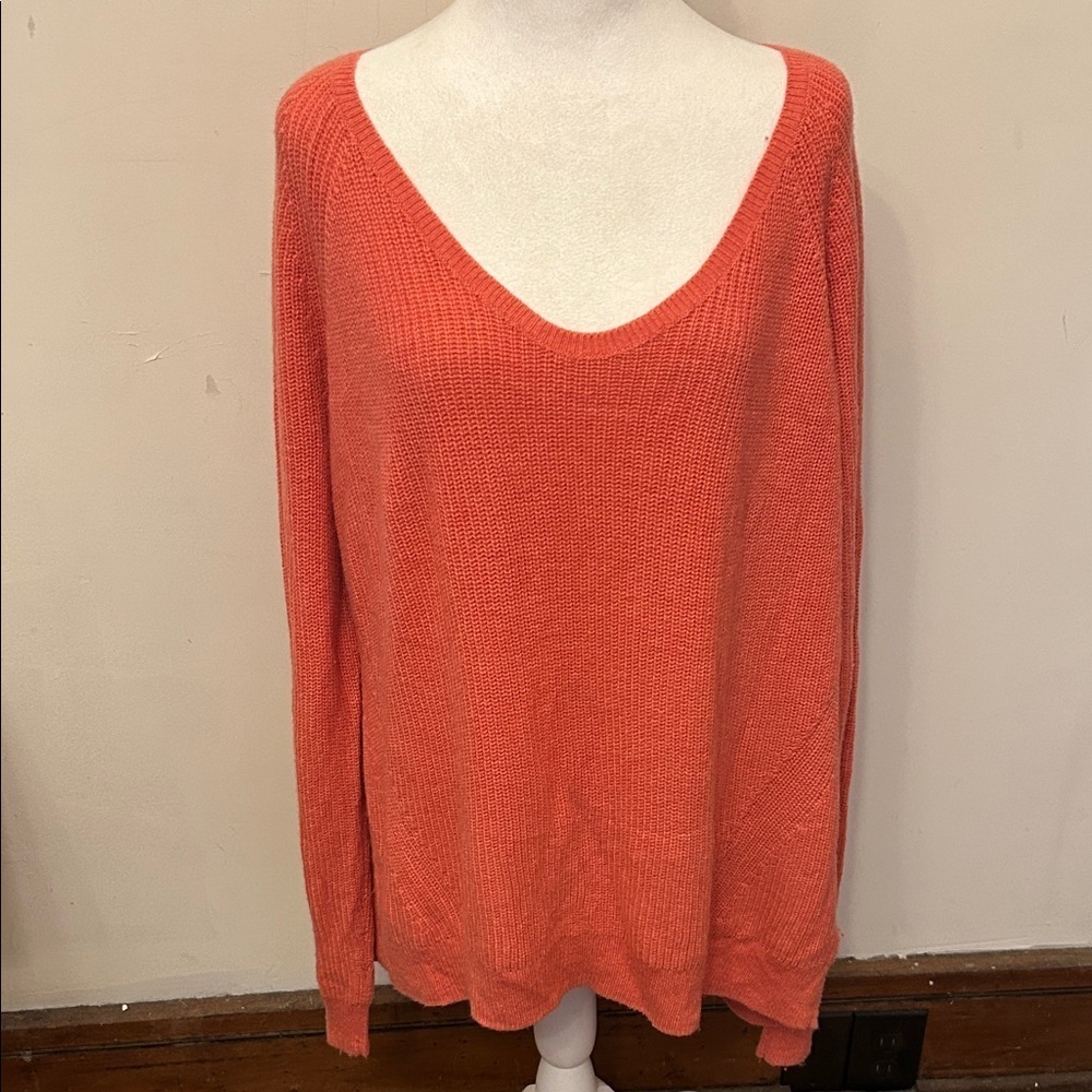 Gap coral V neck long sleeve sweater Size XXL EUC - Picture 2 of 6